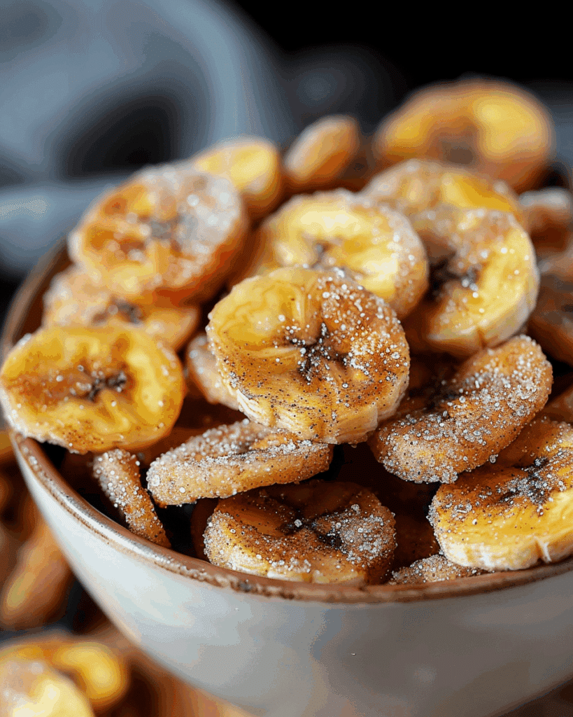 Cinnamon Sugar Air Fryer Banana Chips