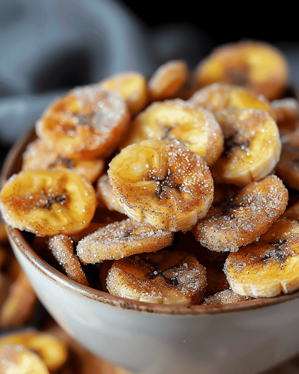 Cinnamon Sugar Air Fryer Banana Chips