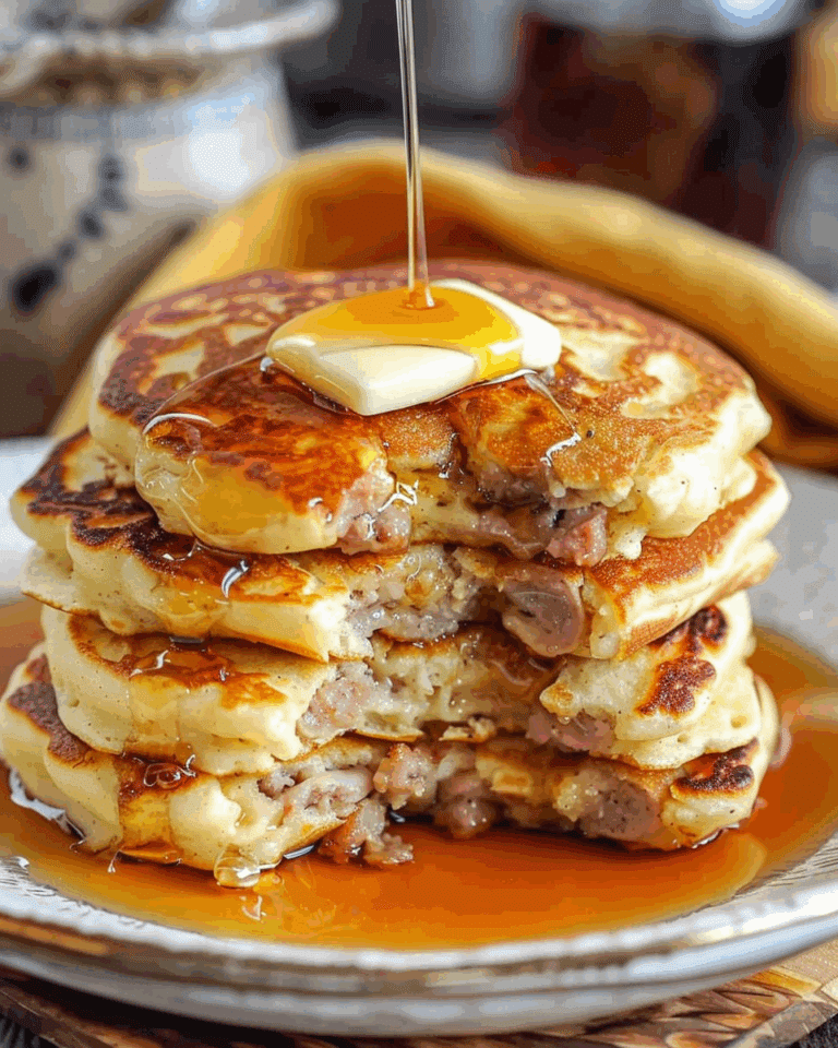 Sausage Dipped Pancakes