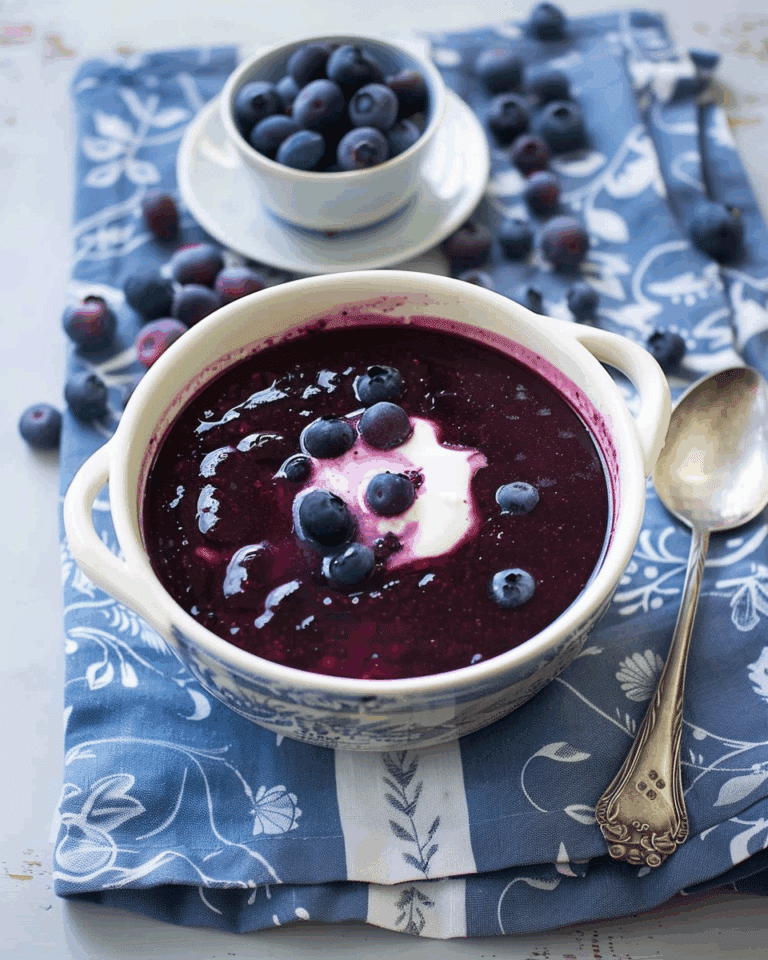 Chilled Swedish Blueberry Soup