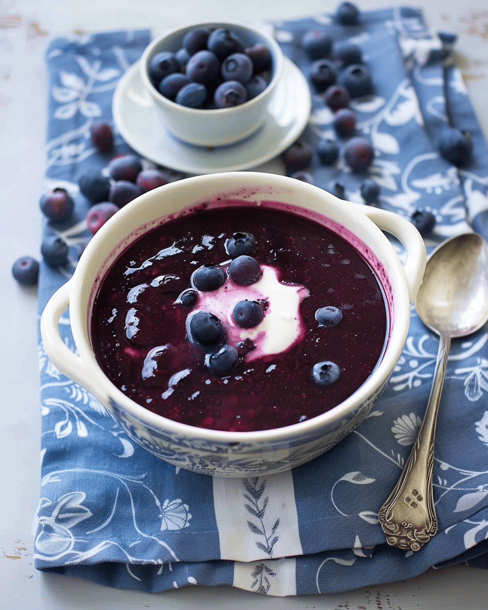 Chilled Swedish Blueberry Soup