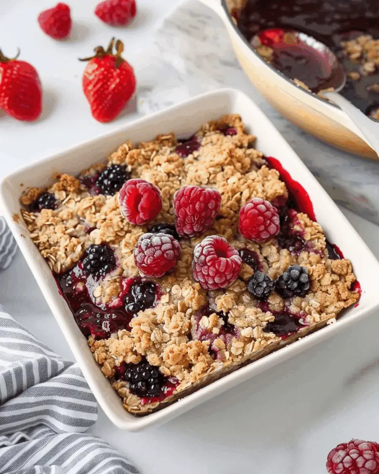 Healthy Berry Oatmeal Bars Breakfast