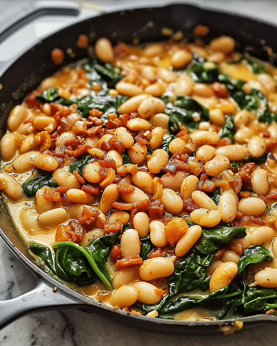 Marry Me White Bean & Spinach Skillet Recipe