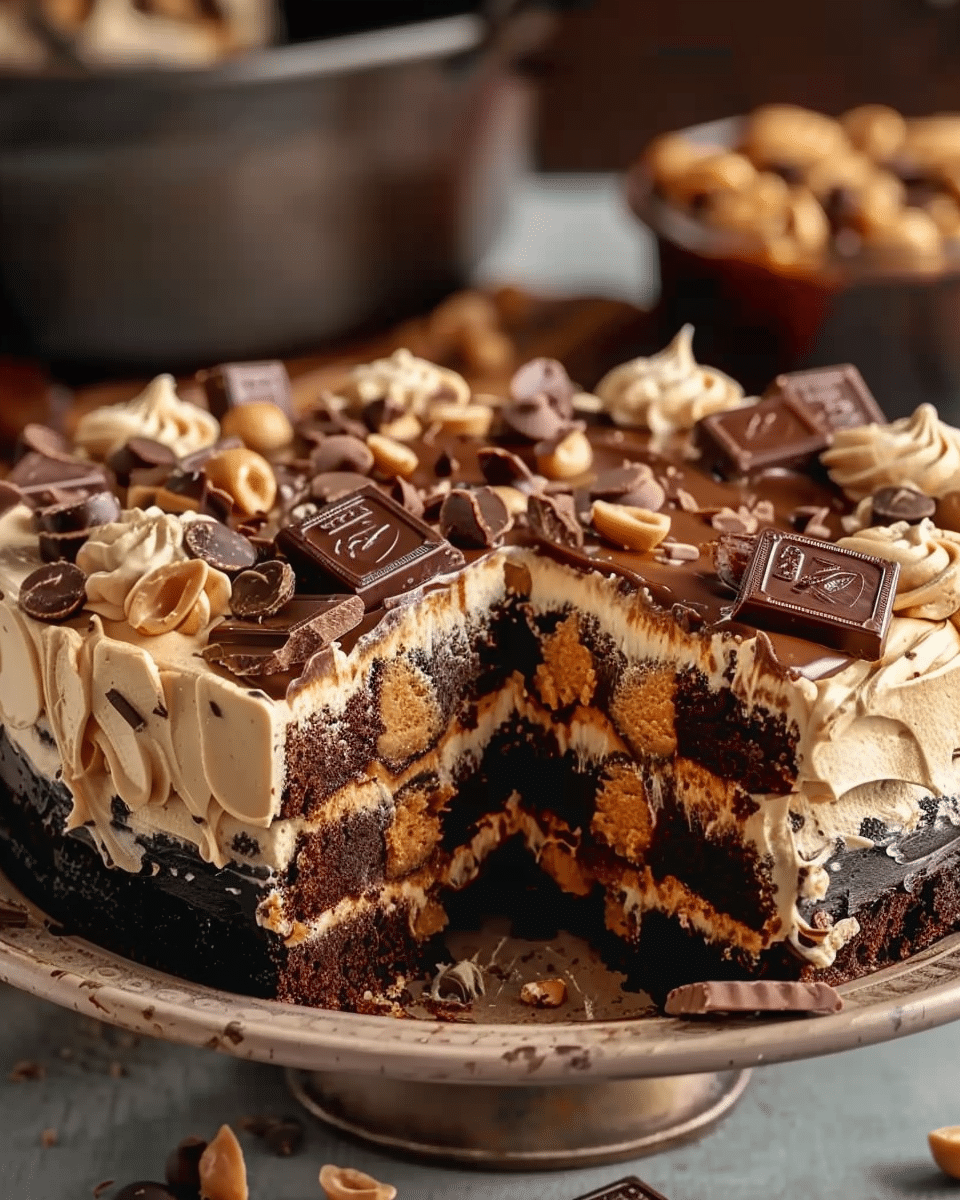 Reese’s Peanut Butter Earthquake Cake