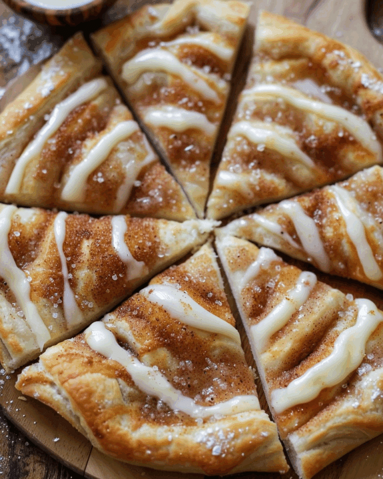 Cinnamon-Sugar Pizza Made with Crescent Rolls