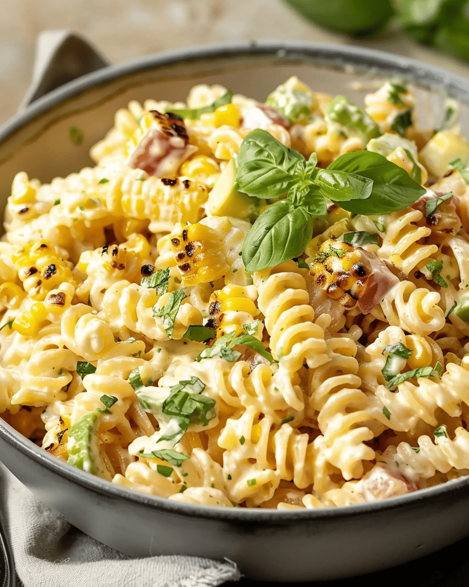 Creamy Street Corn Pasta Salad
