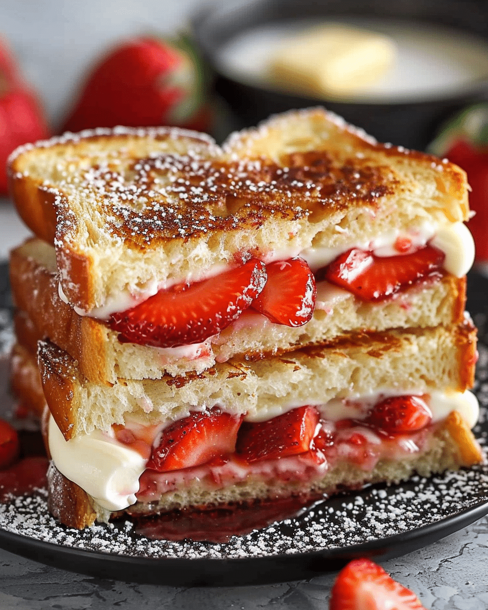 Fried Strawberry Cheesecake Sandwiches Recipe