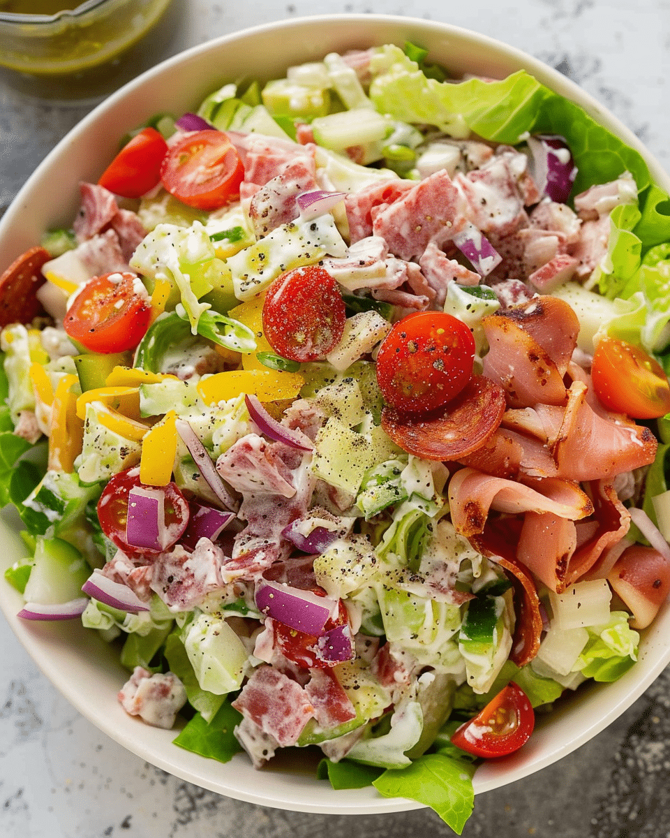 Italian Grinder Salad (Chopped Sub Salad)