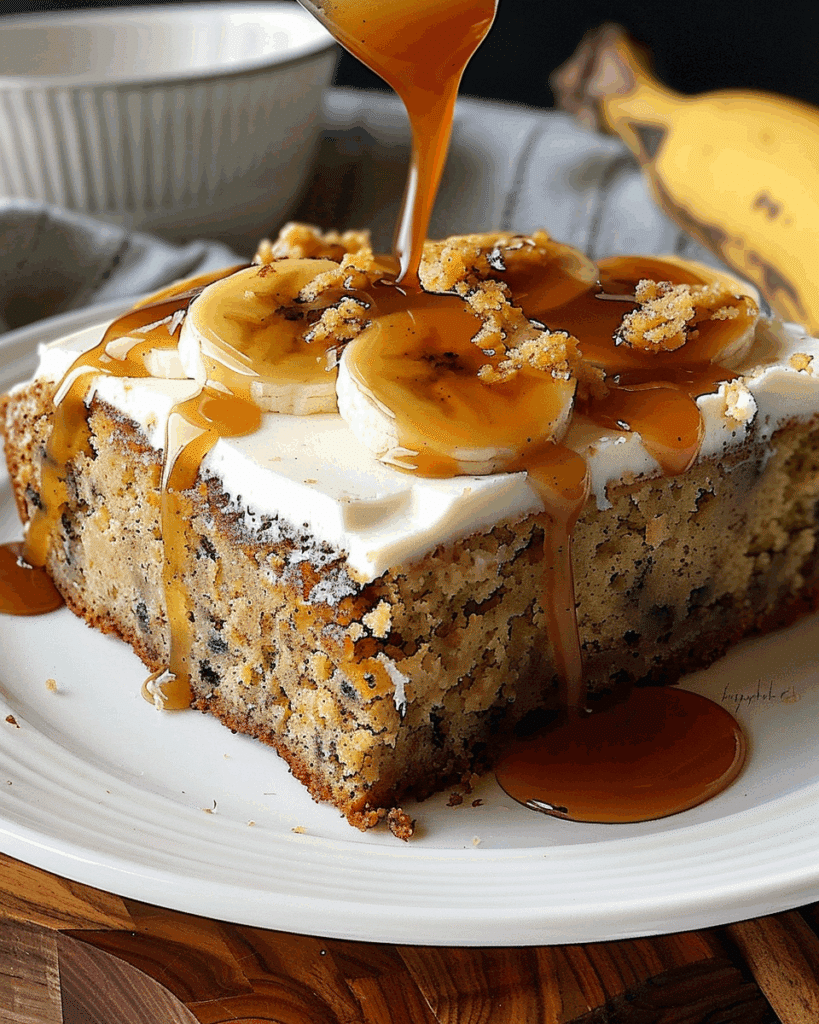 Salted Caramel Banana Cake (Gluten-Free)
