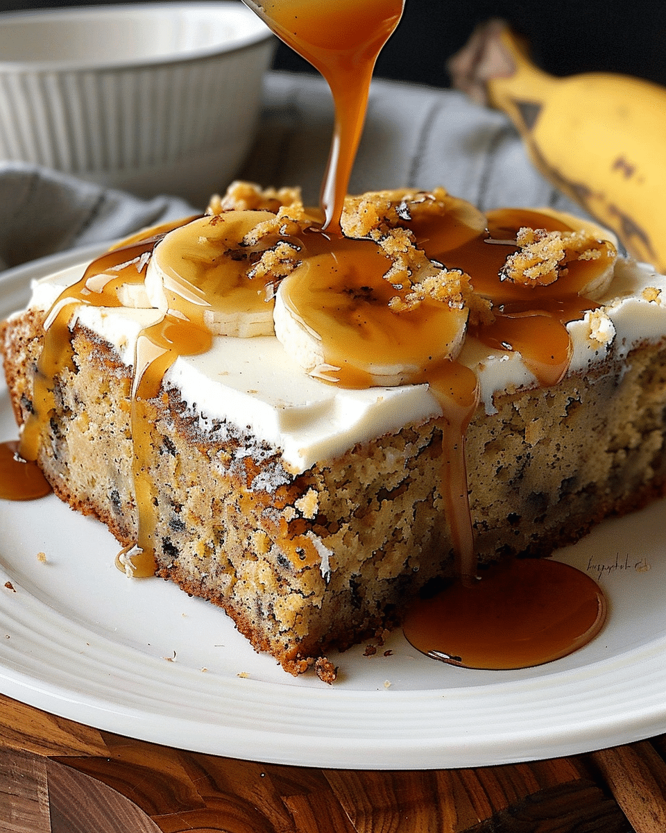 Salted Caramel Banana Cake (Gluten-Free)