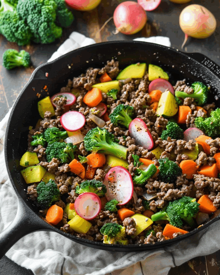 Vegetable and Ground Beef Skillet Recipe