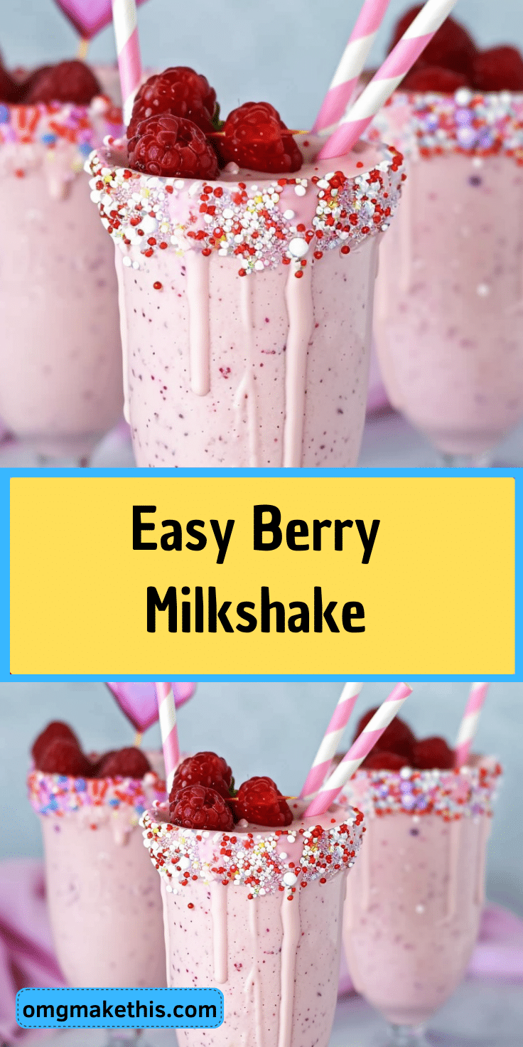 Easy Berry Milkshake | Omg Make This