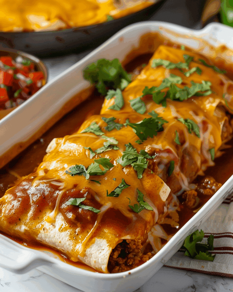 Saucy Ground Beef Wet Burrito
