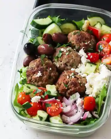 Greek Meatball Bowls | Low Carb Meal Prep Recipe