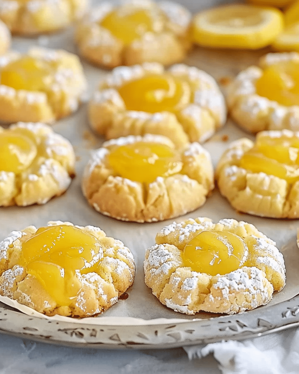 Lemon Curd Thumbprint Cookies