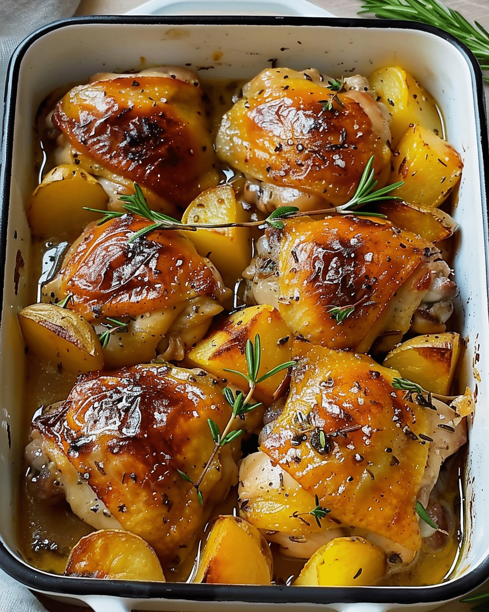 Oven-Baked Chicken Thighs with Potatoes