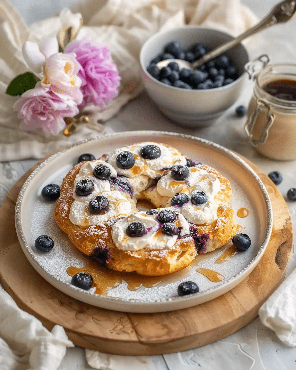 Cottage Cheese Blueberry Cloud Bread