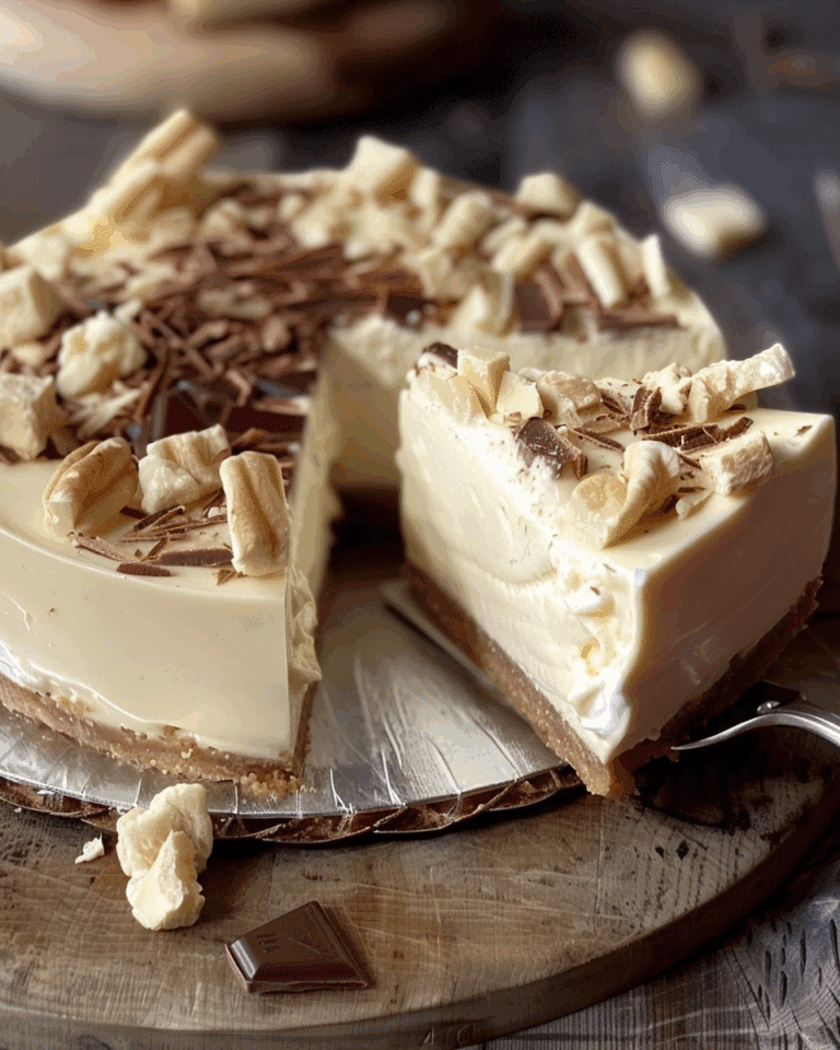 No-Bake Milk & White Chocolate Cheesecake