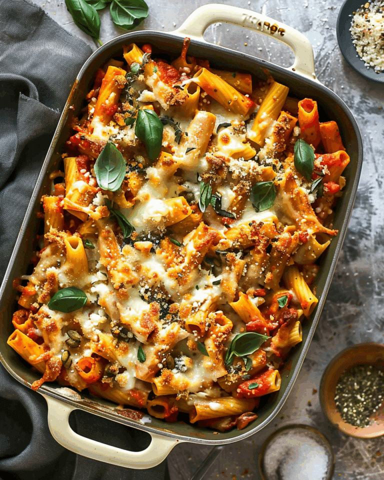 Pasta Bake with Pumpkin Tomato Sauce