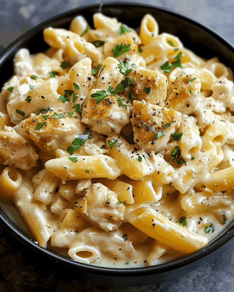 The Best Crockpot Garlic Parmesan Chicken Pasta Recipe