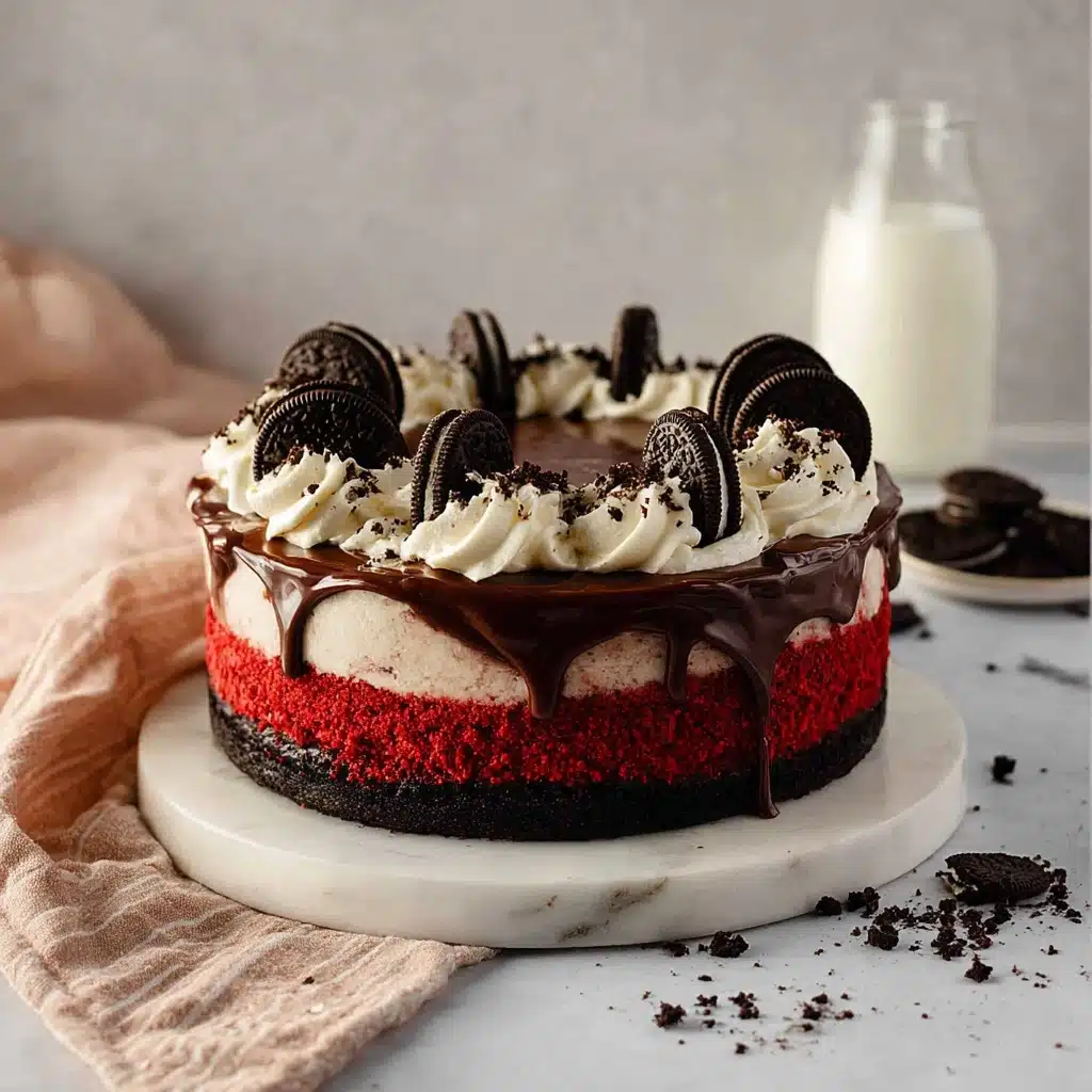 Red Velvet Oreo Cheesecake Recipe - Recipe Image
