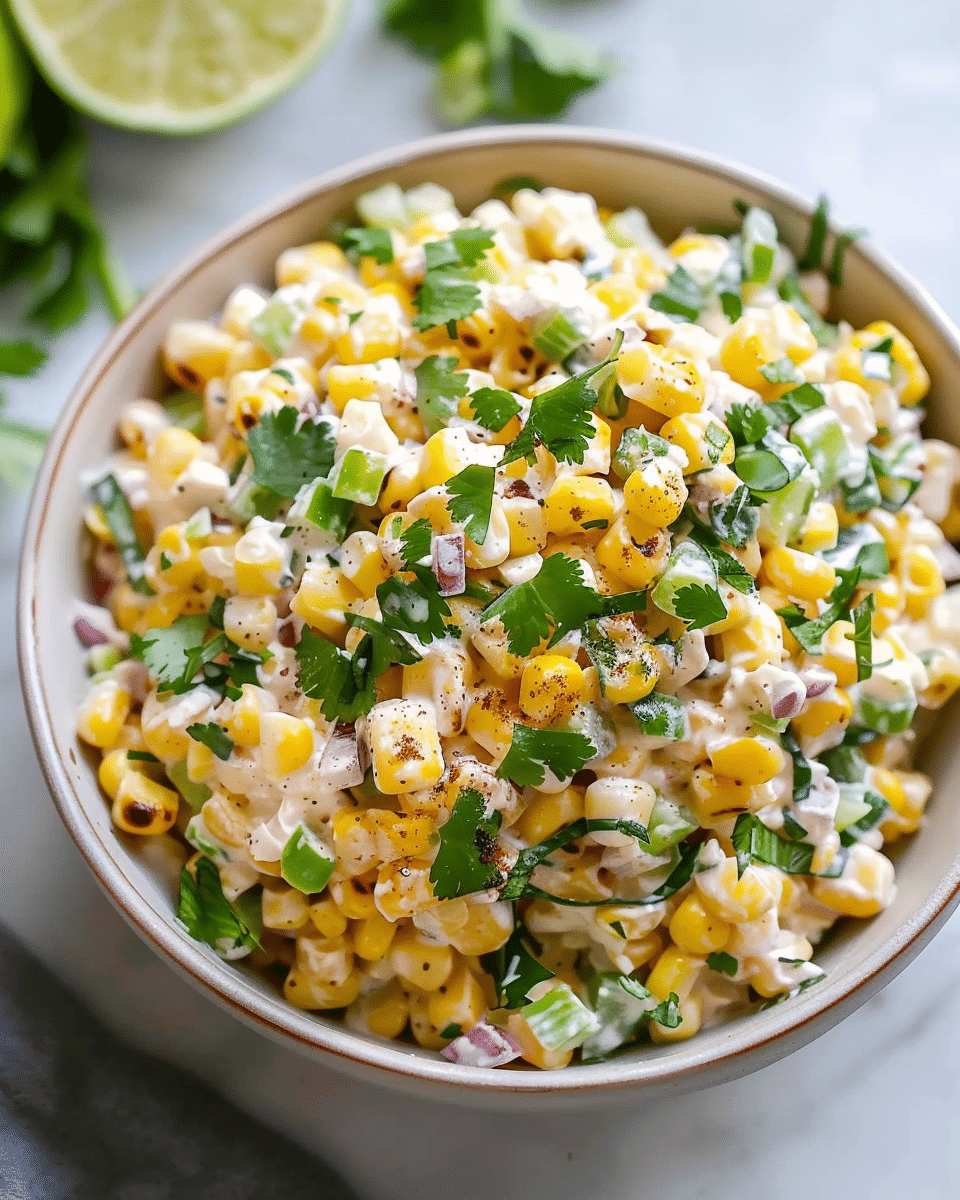 Delicious Street Corn Salad with Greek Yogurt