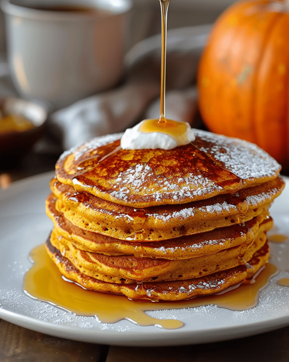 Fluffy Spiced Pumpkin Pancakes