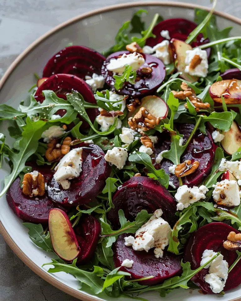 Beet and Goat Cheese Arugula Salad