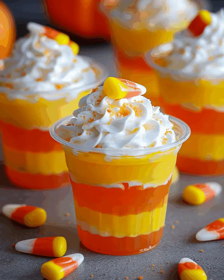 Candy Corn Jello Cups