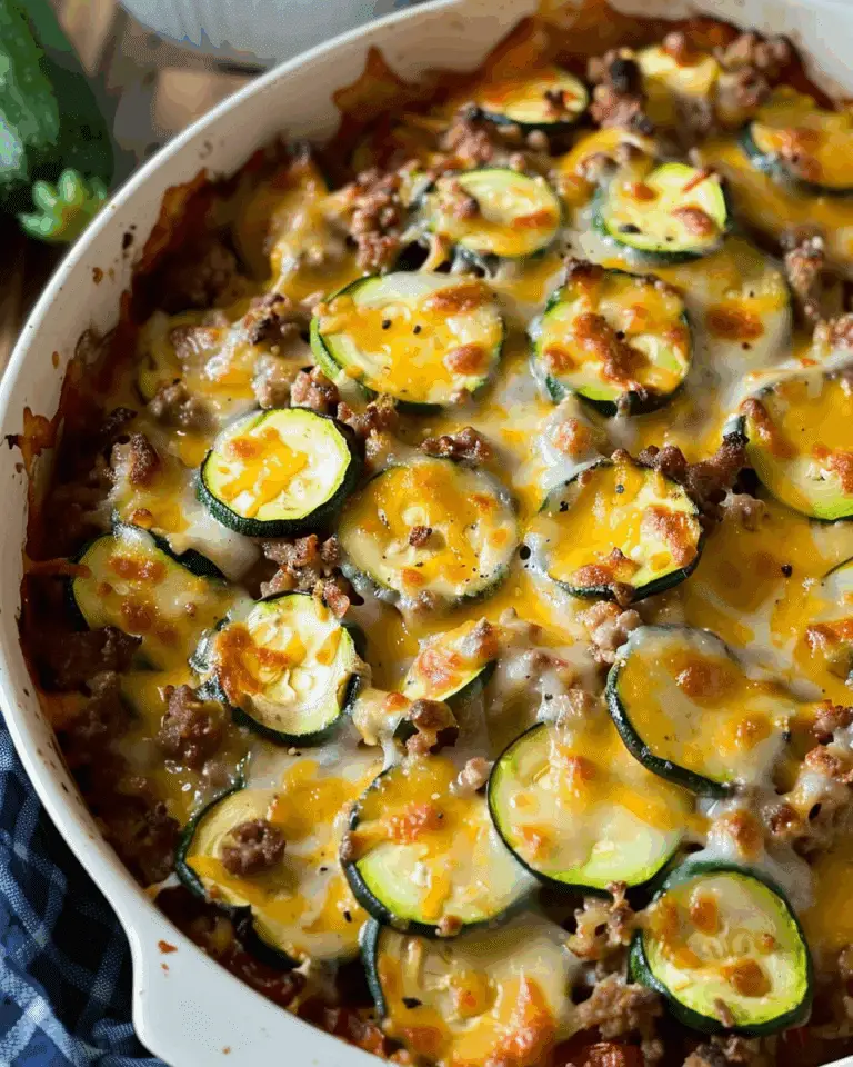 Cheesy Beef & Zucchini Casserole