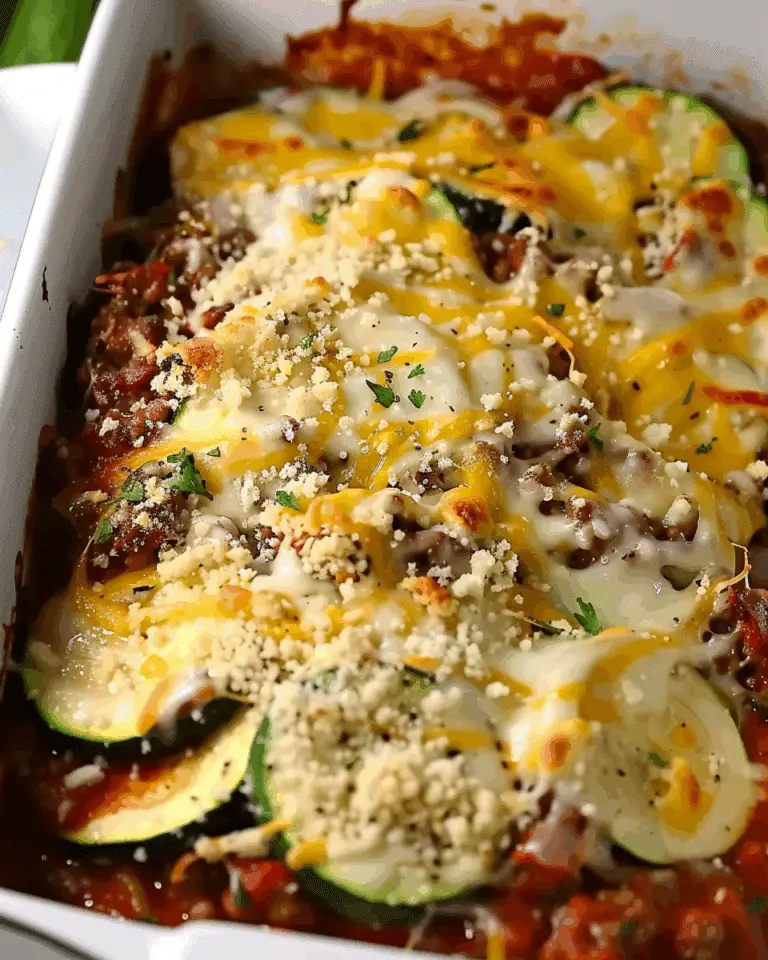 Cheesy Beef & Zucchini Casserole