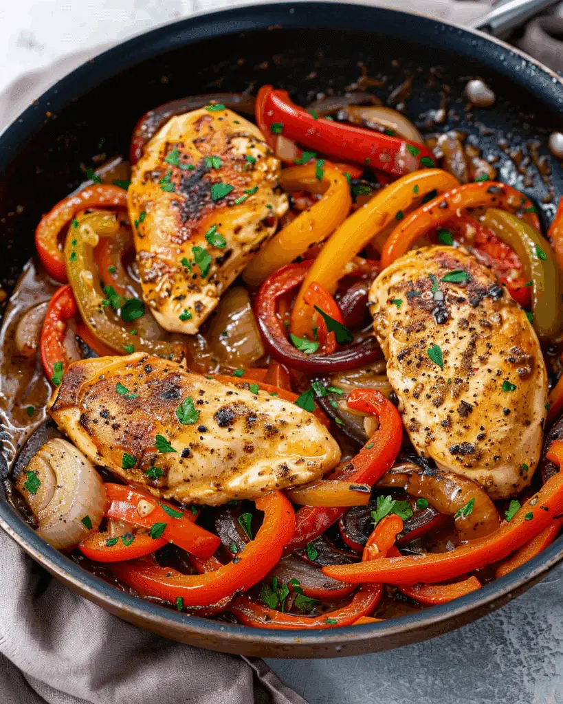 Chicken With Bell Peppers and Onions
