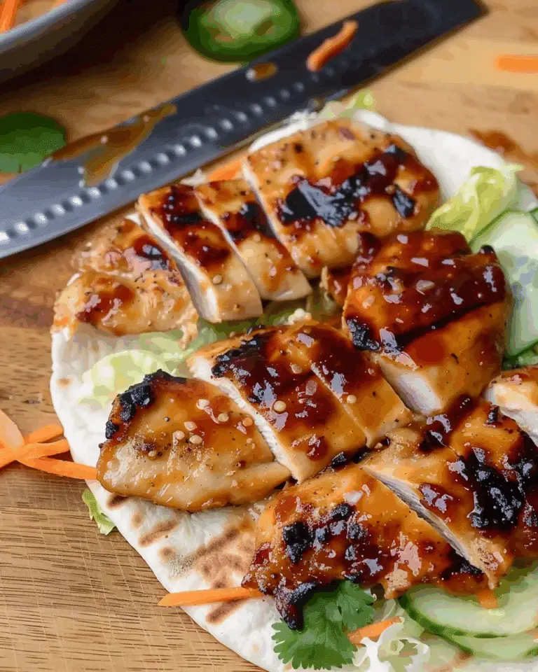 Sweet Chili Glazed Chicken Pita Wraps