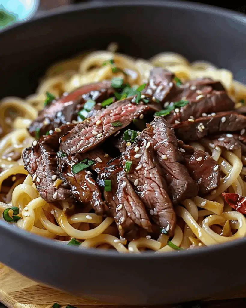 Garlic Butter Steak Lightning Noodles