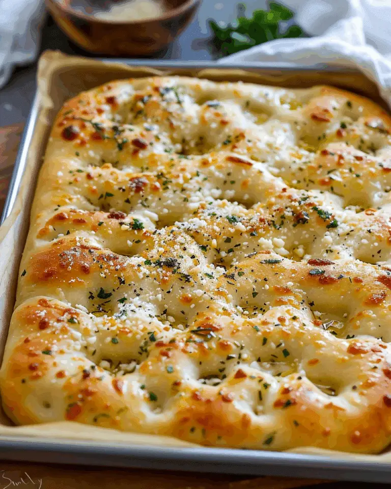 Garlic Parmesan Focaccia Bread