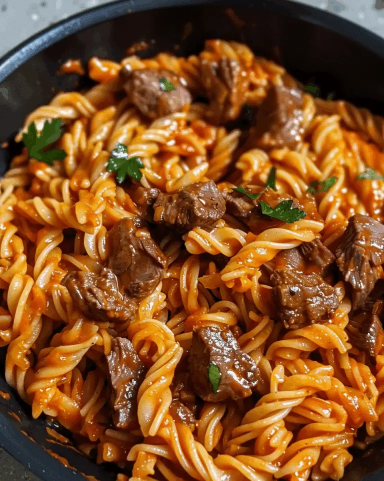One-Pot Sweet and Spicy Buffalo Steak Pasta