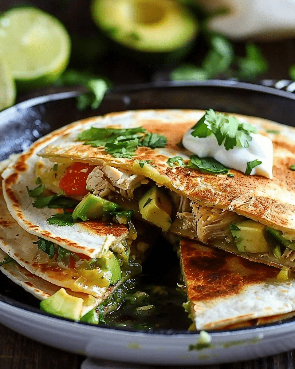 Chicken Avocado Quesadillas