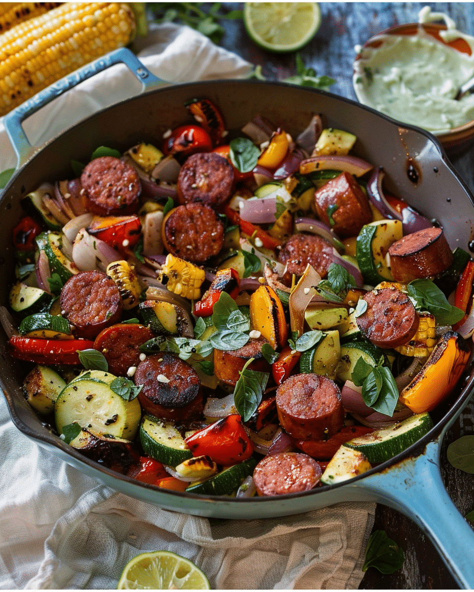 Sausage Skillet with Andouille Sausage