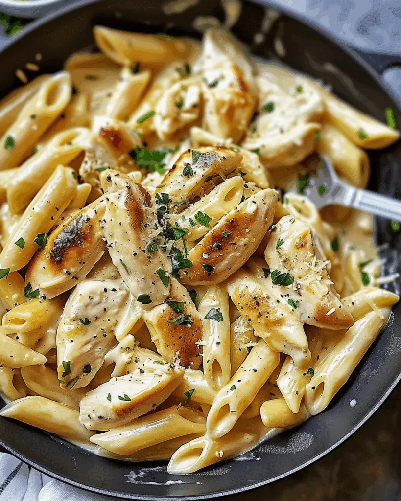 Easy Creamy Parmesan Herb Chicken Penne