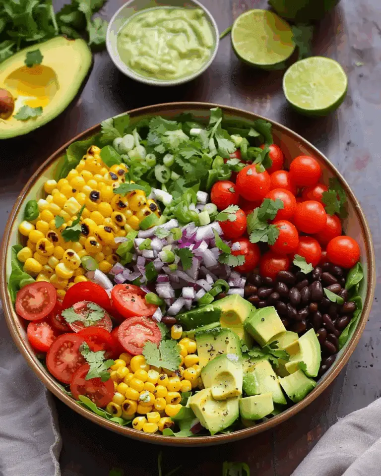 Vegan Mexican Chopped Salad with Avocado Dressing