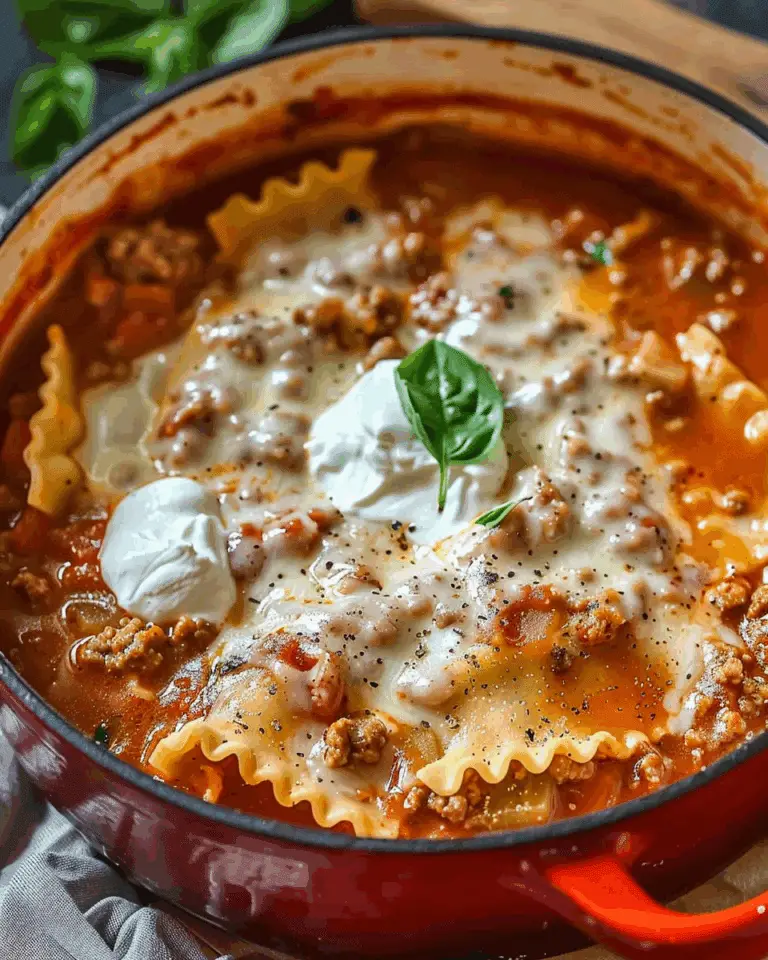 One Pot Lasagna Soup