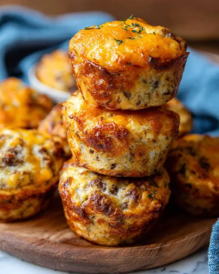 Crazy-Good Cheesy Sausage Muffins (No Bisquick) Recipe