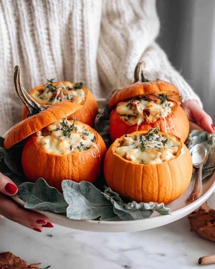 Ground Turkey & Brown Butter Sage Stuffed Pumpkins Recipe
