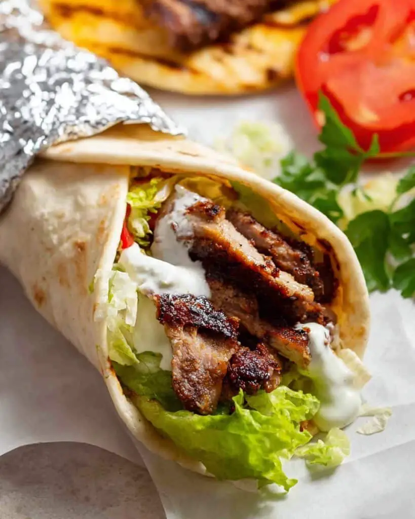 Easy Chicken Shawarma Wraps with Yogurt Sauce Recipe