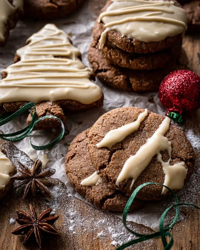 Soft Gingerbread Latte Cookies with Brown Butter Icing Recipe