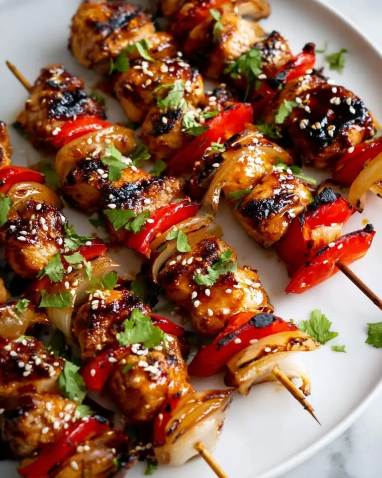 Honey Garlic Chicken Skewers Recipe