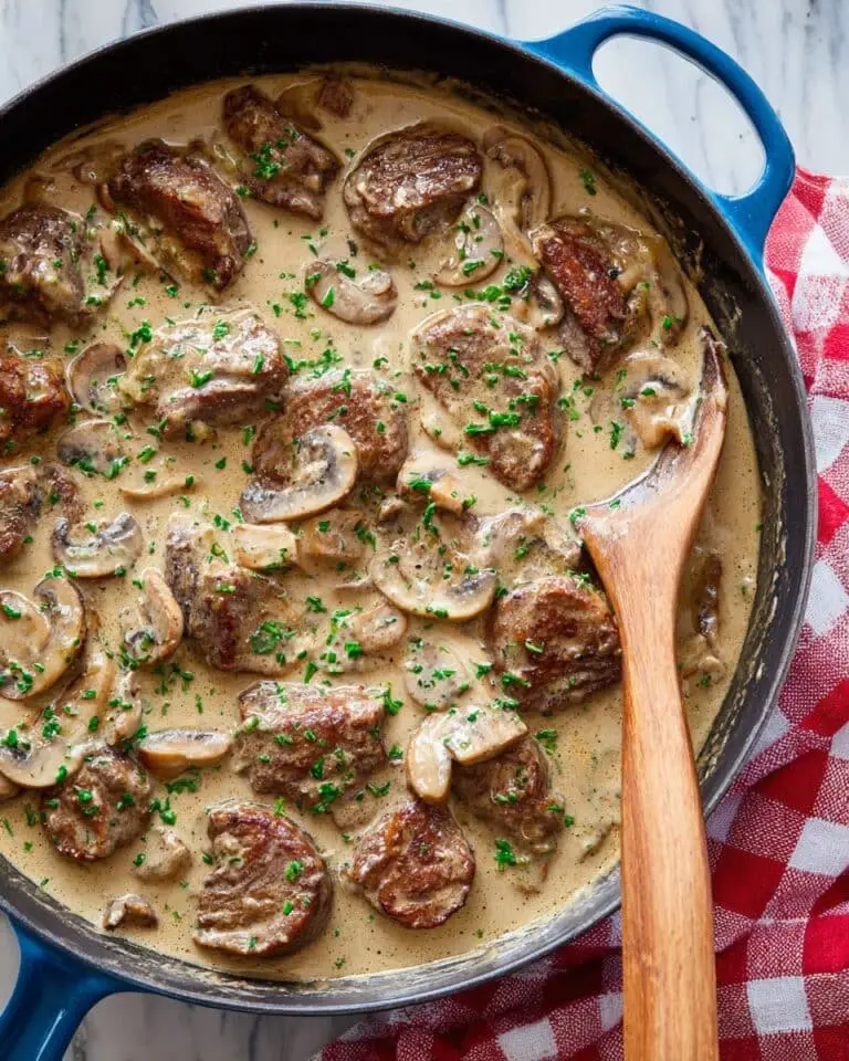 Creamy Beef Stroganoff with Mushrooms and Sour Cream Recipe