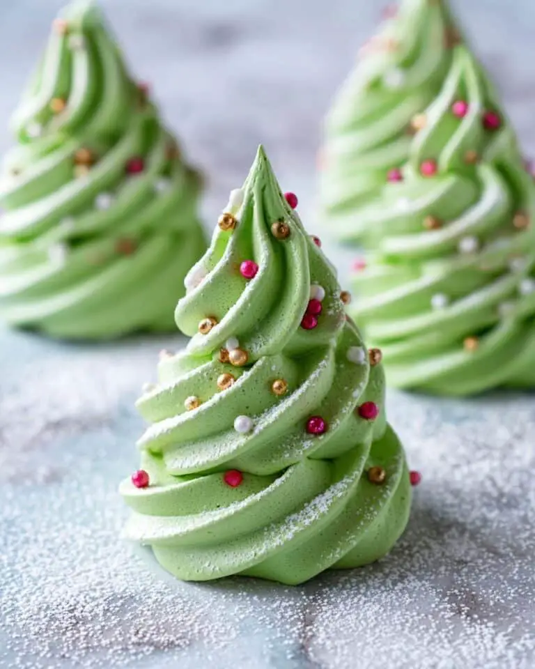 Meringue Christmas Tree Cookies Recipe