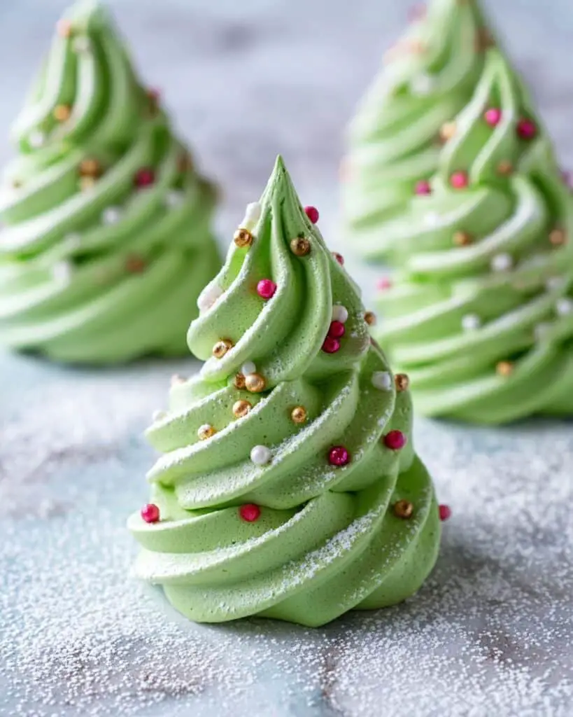 Meringue Christmas Tree Cookies Recipe