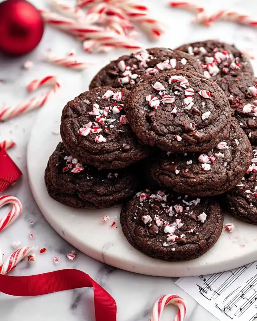 Double Chocolate Peppermint Cookies Recipe